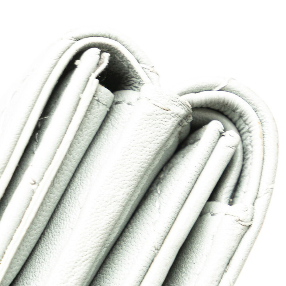 CHANEL Authentic Gray Lambskin Leather Wallet - Picture 4 of 11